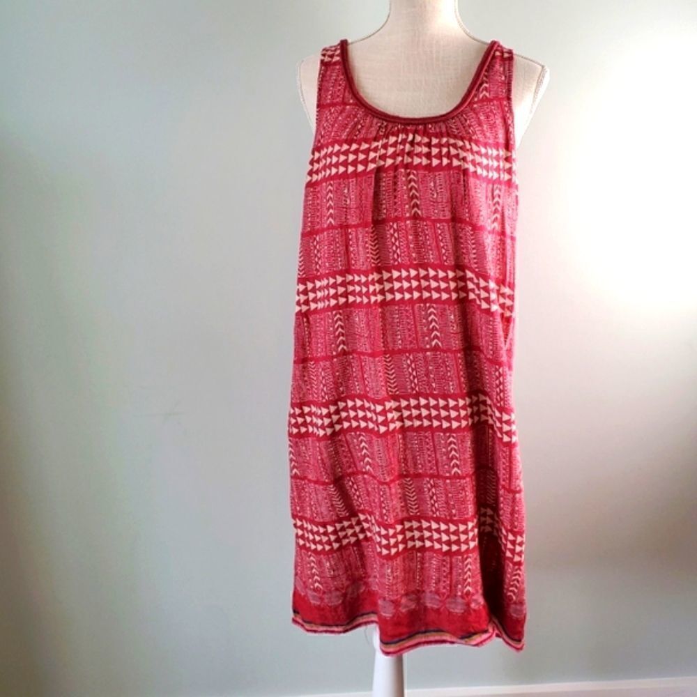 Lucky Brand  Sleeveless Lined Tank Geo Dress Size Medium
